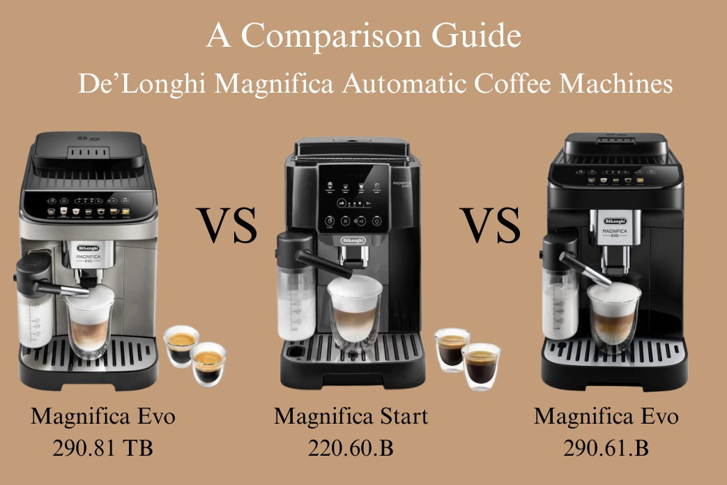 De'Longhi Magnifica Coffee Machines Comparison Guide 2025 by Latteholic